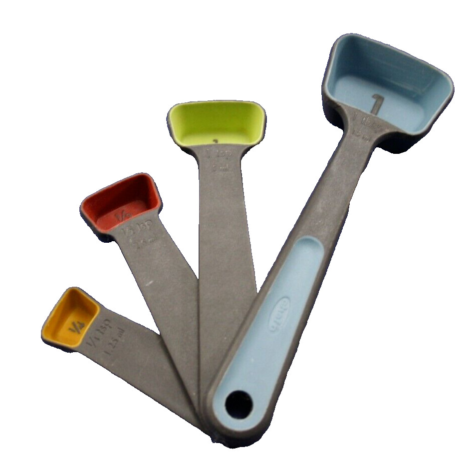 Collapsible Spoon Set 4Piece Nesting Plastic Baking Measuring Tools