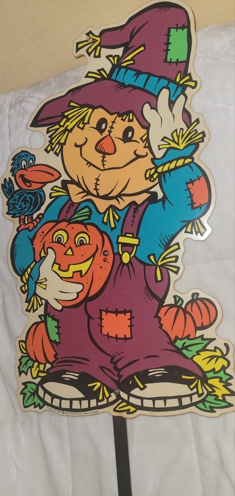 Vintage Scarecrow Yard Sign 1998 Impact Plastic