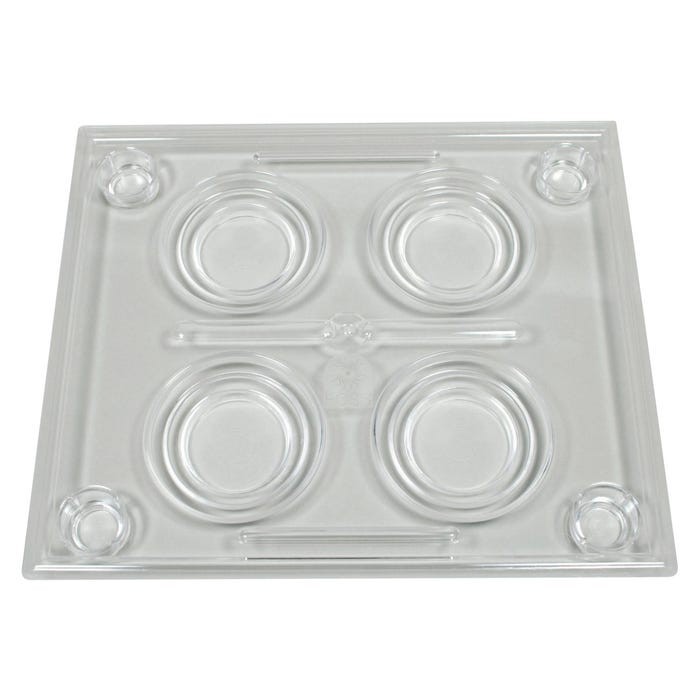 FOSS Plastic Laboratory Sample Tray - Holds 4 Cups or Evaporating Dishes