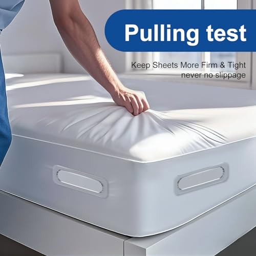 Bed Sheet Holders for Corners, Fitted Sheet Holders Keep Sheets Firm & White