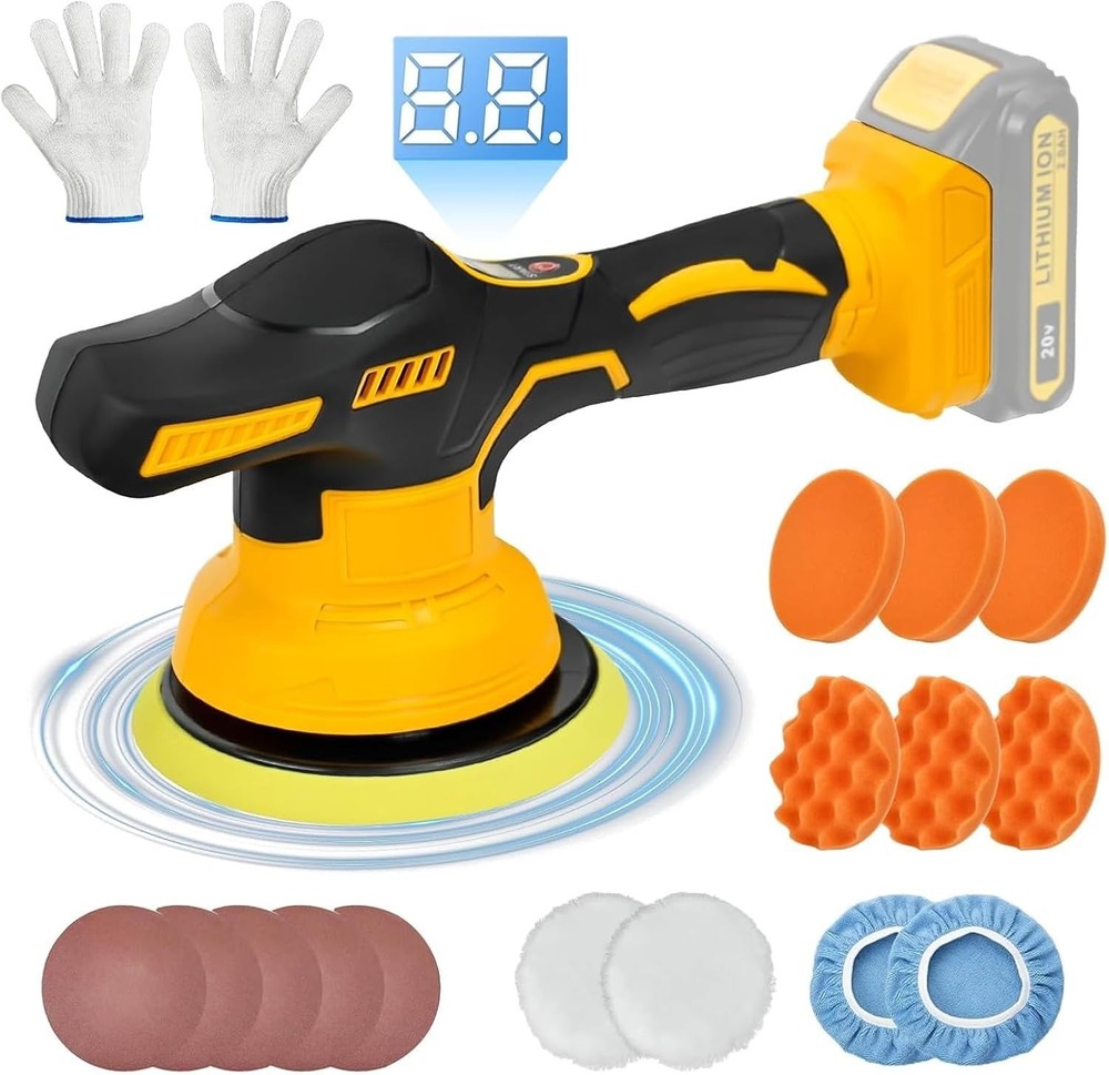 Cordless Car Buffer Polisher Compatible with DeWalt 20V MAX Battery