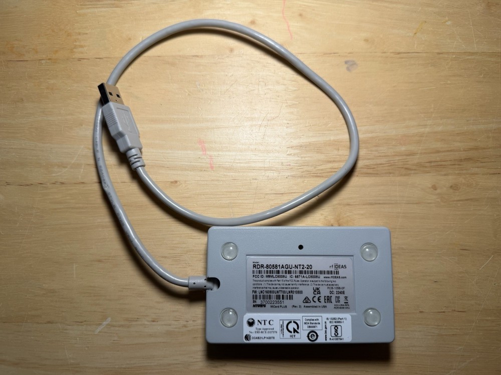 NTware uniFLOW RDR-80581AGU-NT2-20 Wireless RF Card Reader