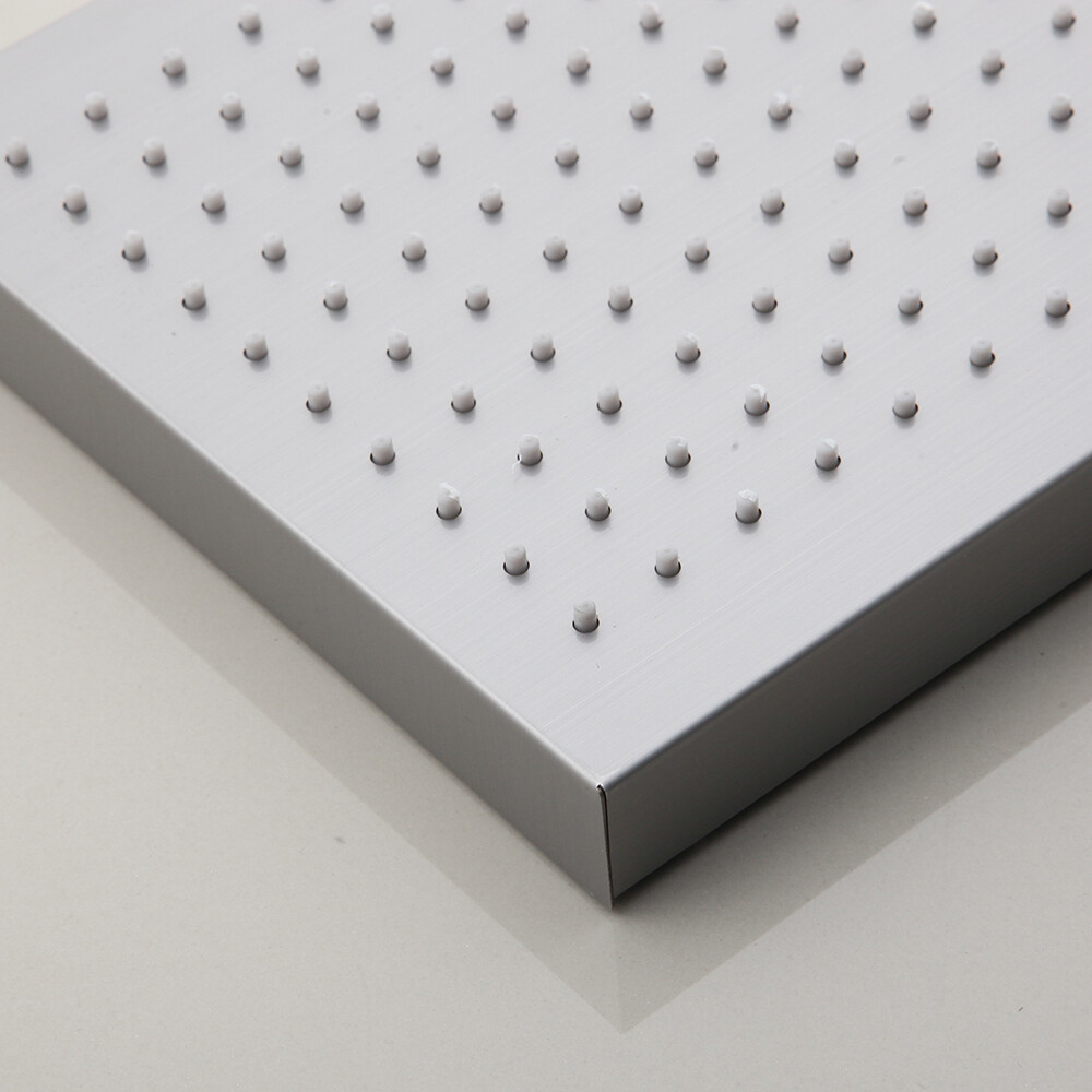 20" Rectangle Brushed Nickel Wall Mounted Rainfall Waterfall Mixer Shower Head