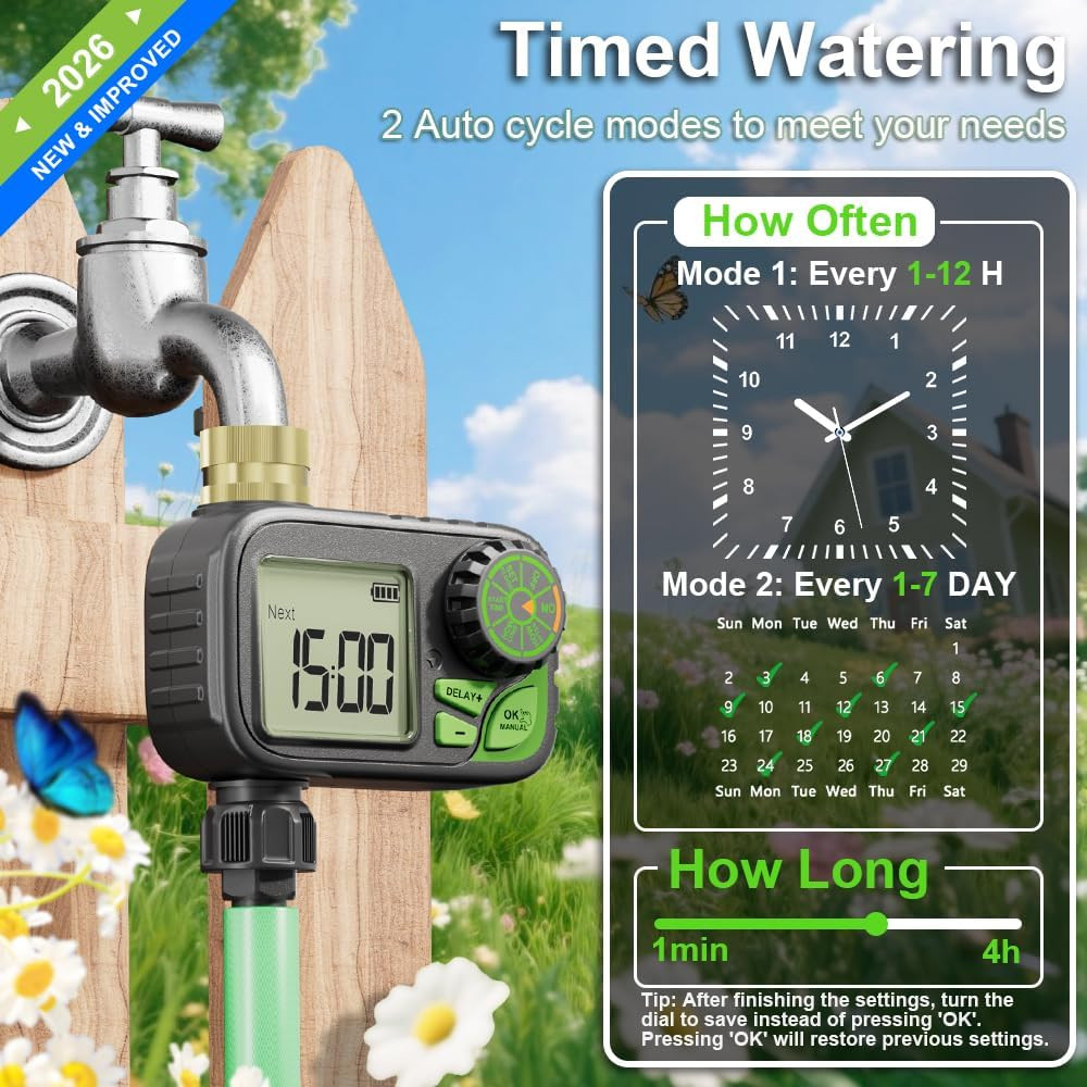 Sprinkler Timer Water Hose Timer - Programmable Digital Irrigation Outdoor Water