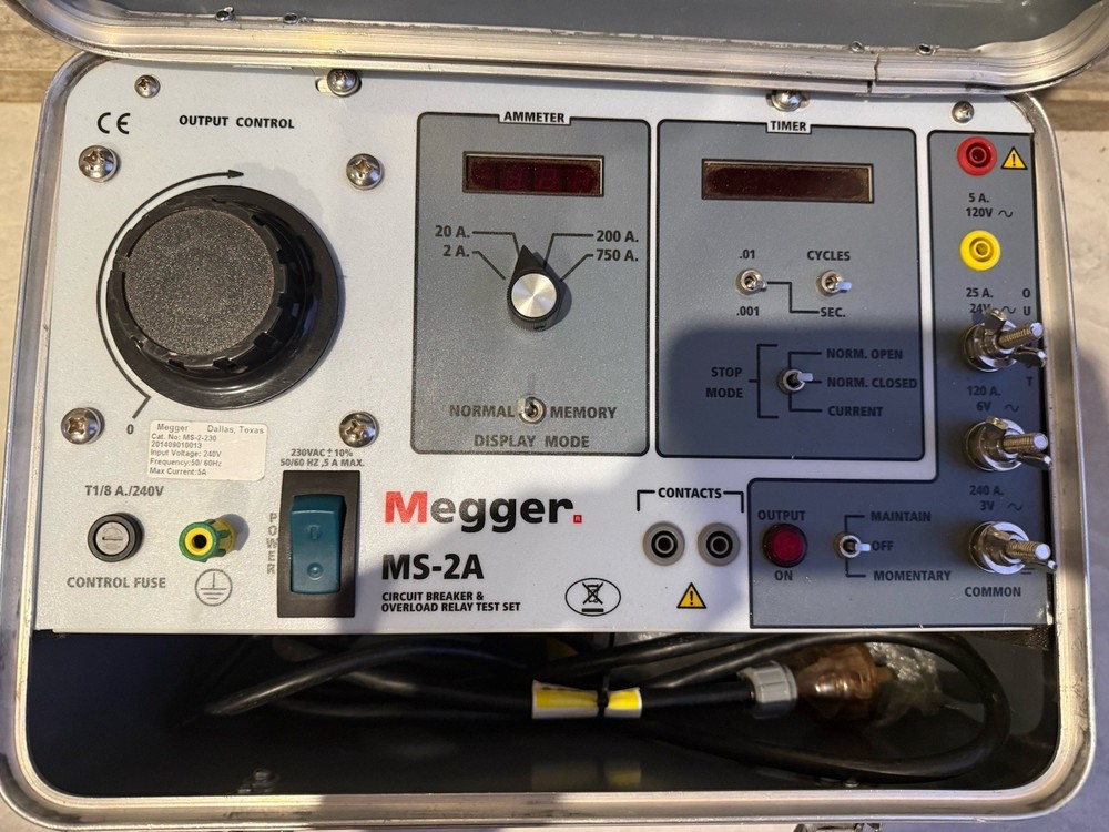 Megger MS-2A Circuit Breaker & Overload Relay Set