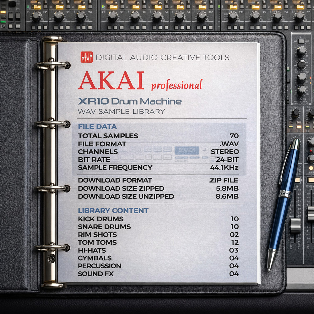 Akai XR10 Drum Machine Sample Library