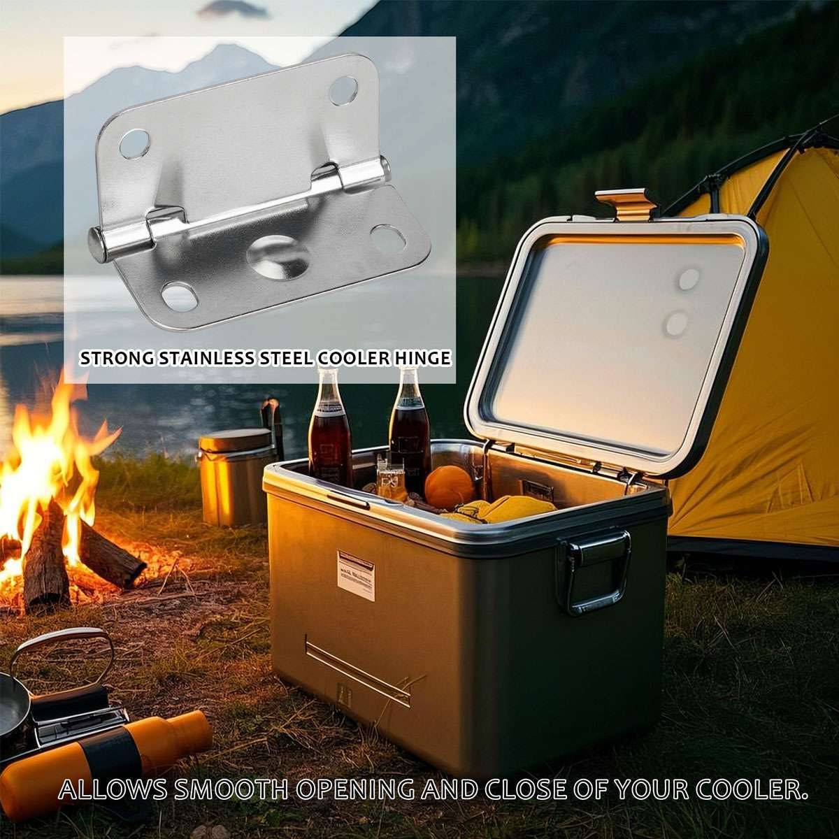 1-4 Pack Replacement Coleman Cooler Hinges For Cooler Stainless Steel Hinge Part