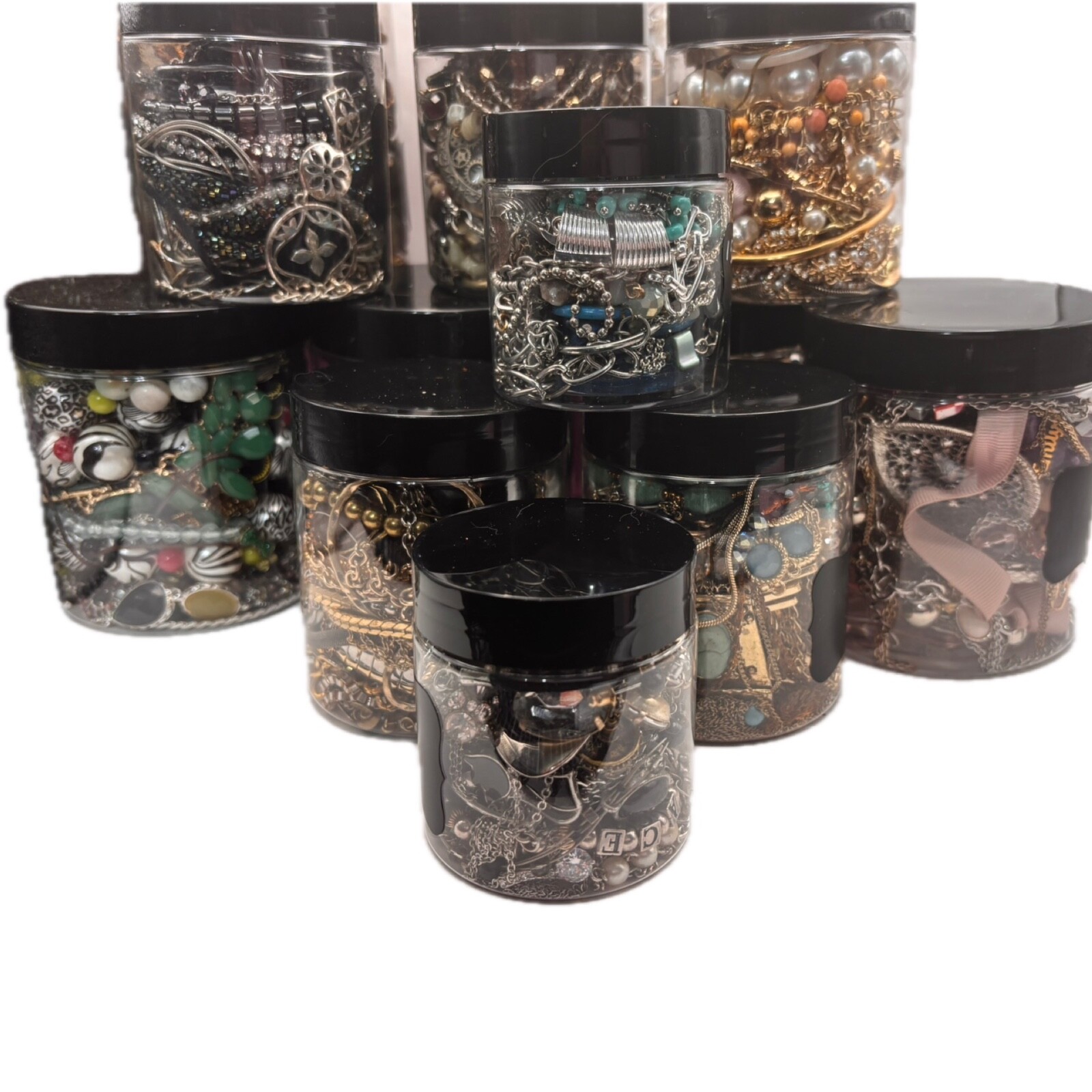 Mystery Jewelry Jar- All Wearable - No Junk Curation Available 4 Sizes