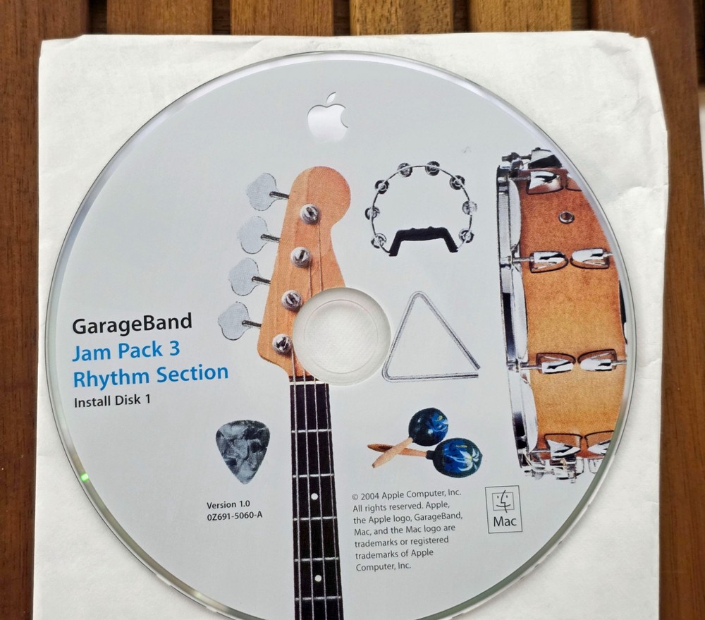 Apple GarageBand Jam Pack 3 Rhythm Section | 2 disk set |  2000k + loops