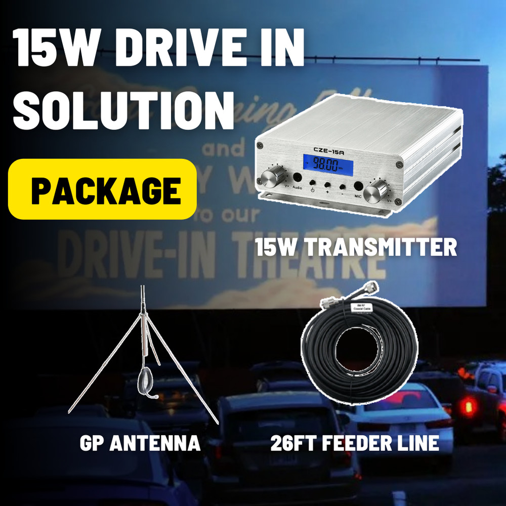 Fmuser 15W fcc certified part 15  Fm Transmitter for drive in movie Long Range