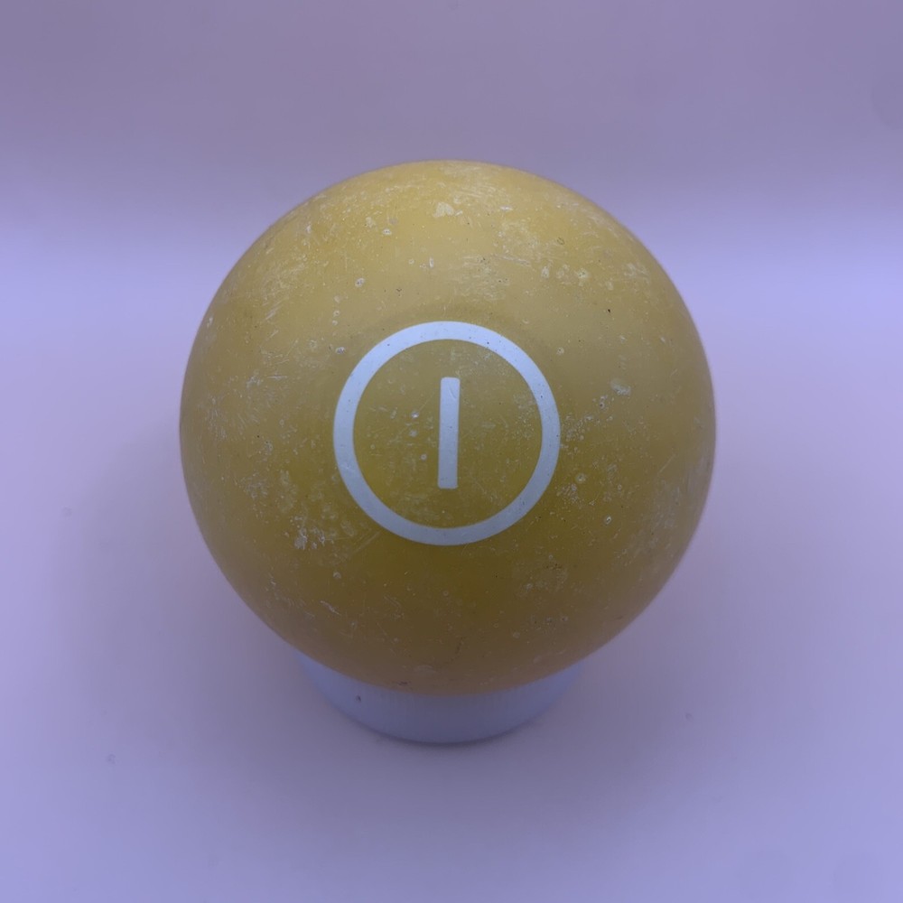 Vintage Replacement Pool Ball Billiards Yellow Solid #1 Ball 2 1/4" Diameter