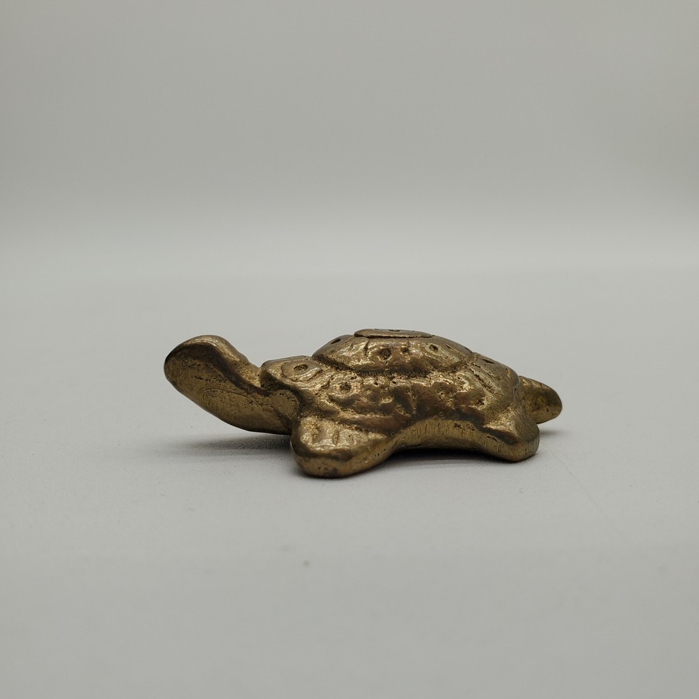 Miniature Brass Turtle Figurine