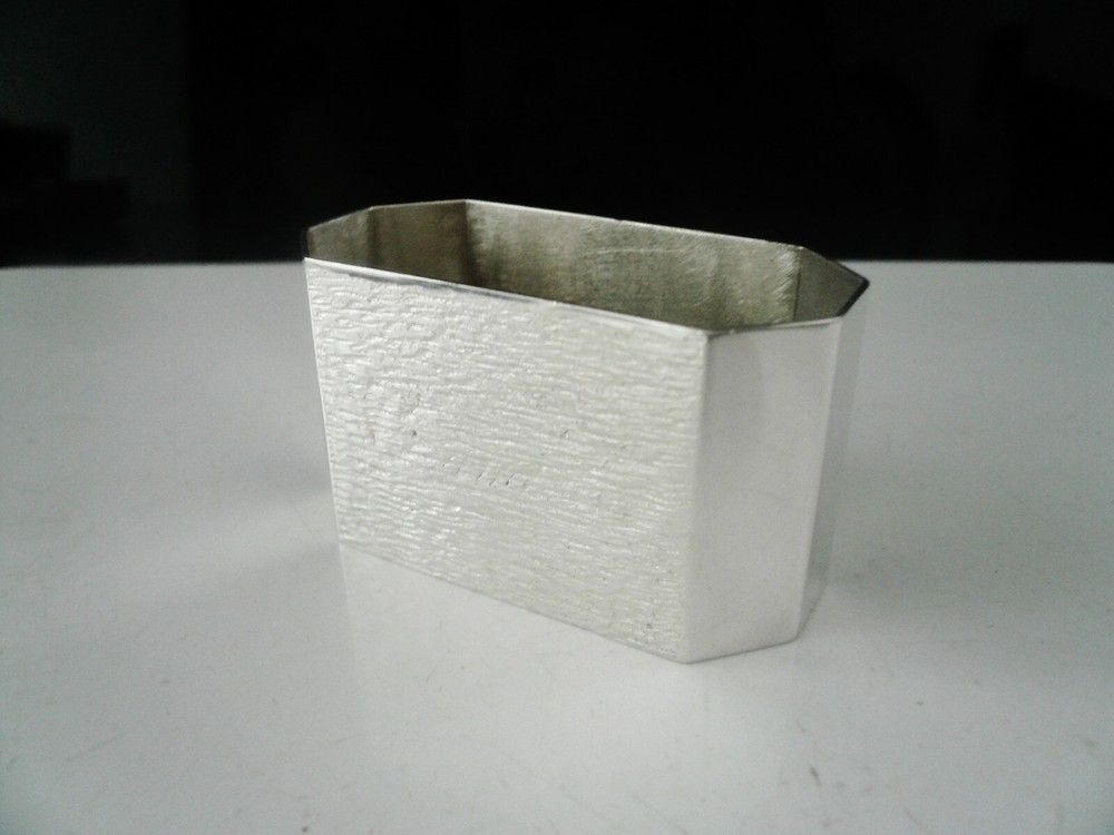 Sterling Silver Napkin Ring with Cabochon, Sheffield 1990