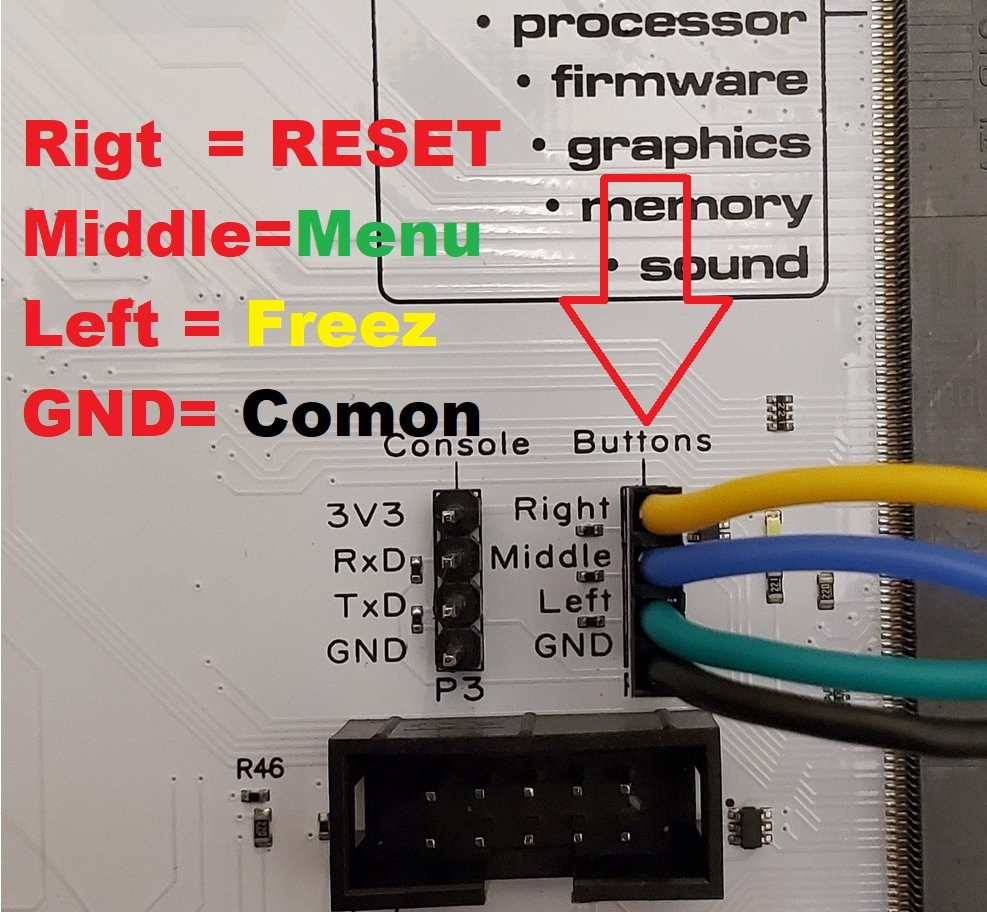 CCOMMODORE 64 ULTIMATE Side Panel (Complete) MicroSD-Reset-Menu-Freeze