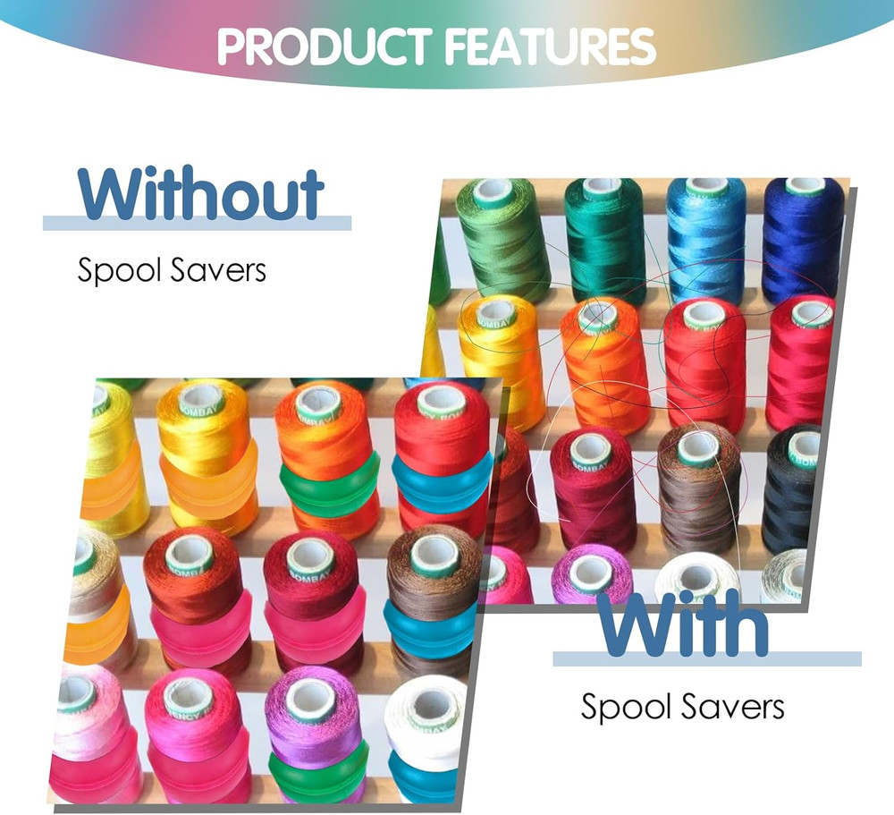 200 Pcs Upgraded Thread Holder/Spool Huggers Compatible with Larger Spools- Keep