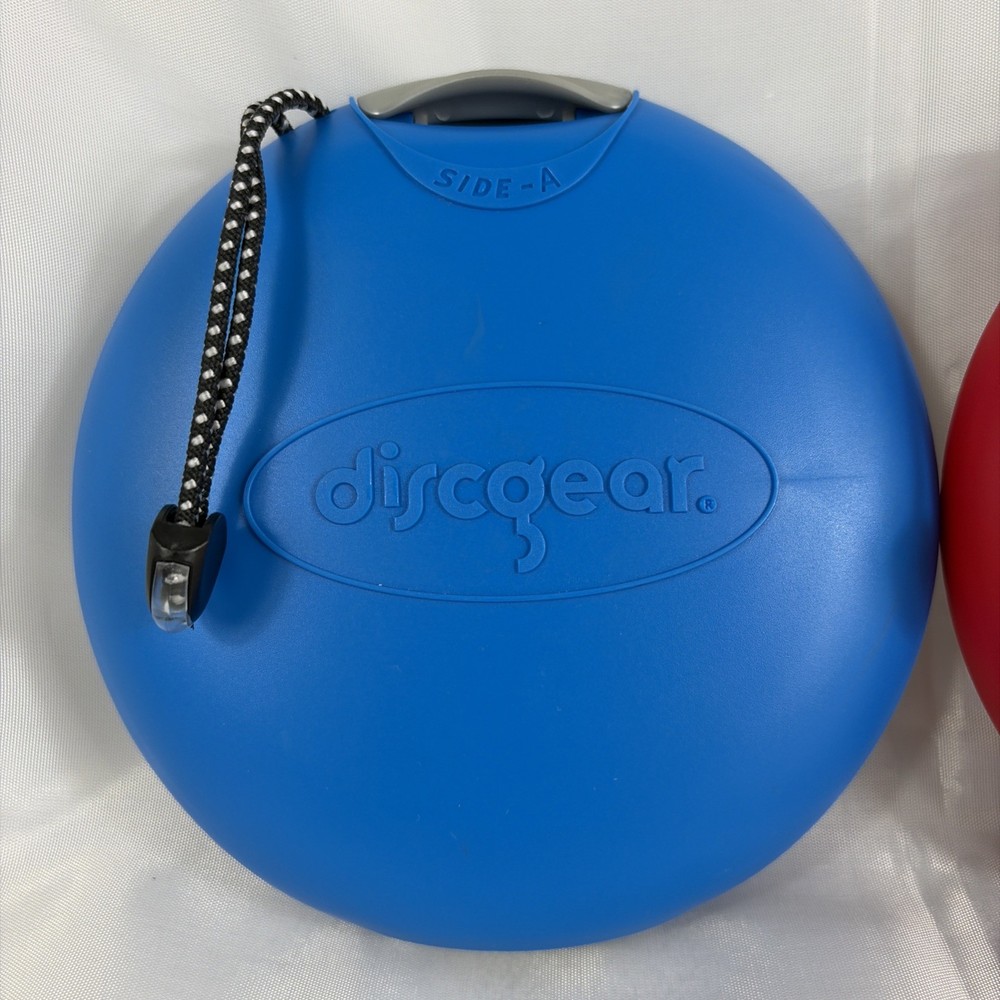 (2) DiscGear 22 Disc CD DVD Holder Hard Shell 2 Side Storage Carry Case Y2K