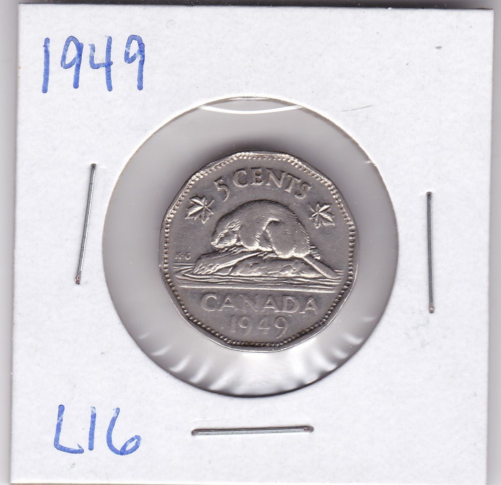 1949 Canada 5 Cents L16