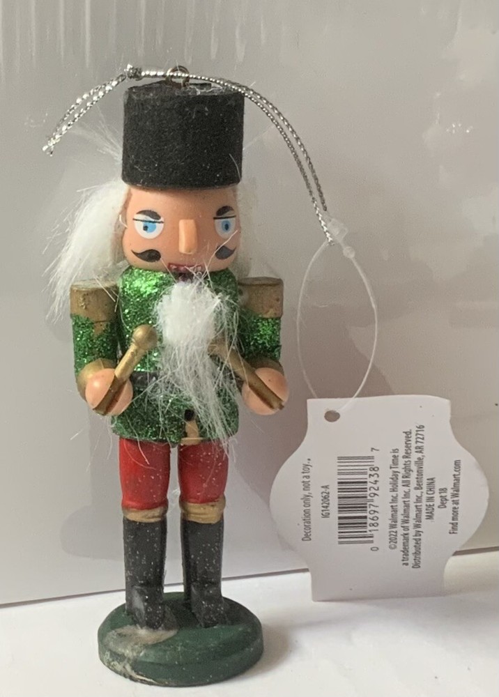 Holiday Time Nutcracker Green Solider