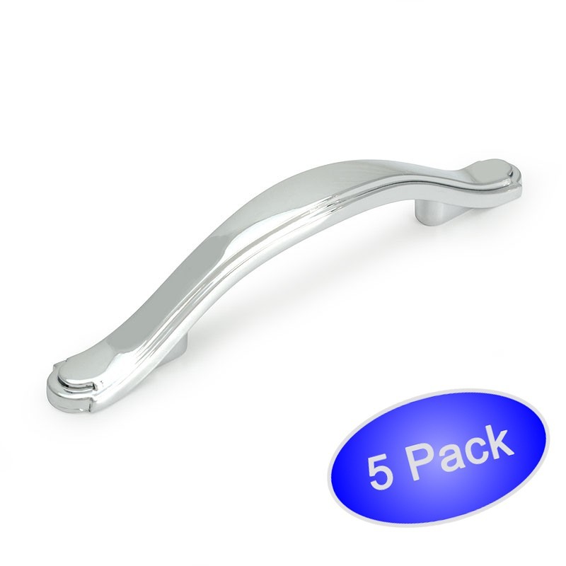 *5 Pack* Cosmas Cabinet Hardware Polished Chrome Handle Pulls - #8816CH