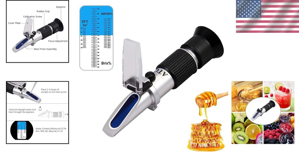 Advanced 3-in-1 Refractometer with Automatic Temperature Compensation