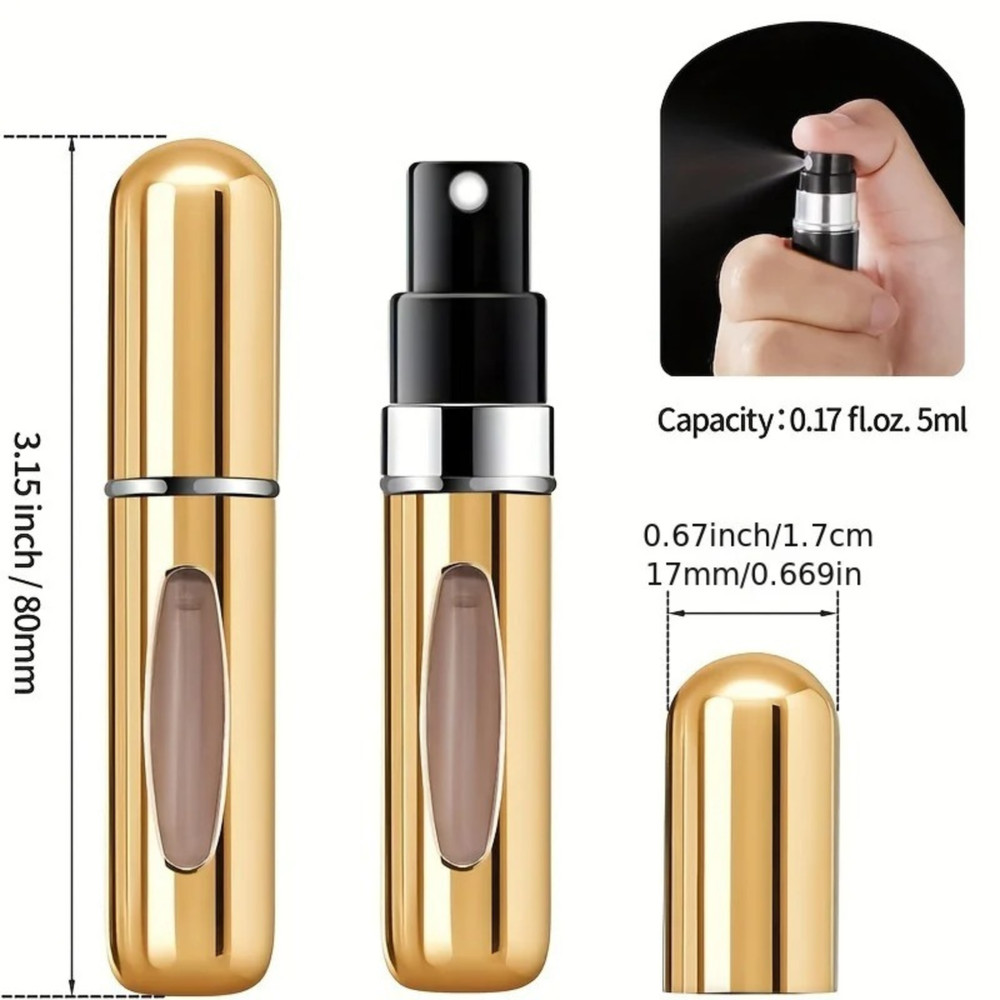 1 Pcs Travel Portable Mini Refillable Perfume Atomizer Bottle Spray Pump Case
