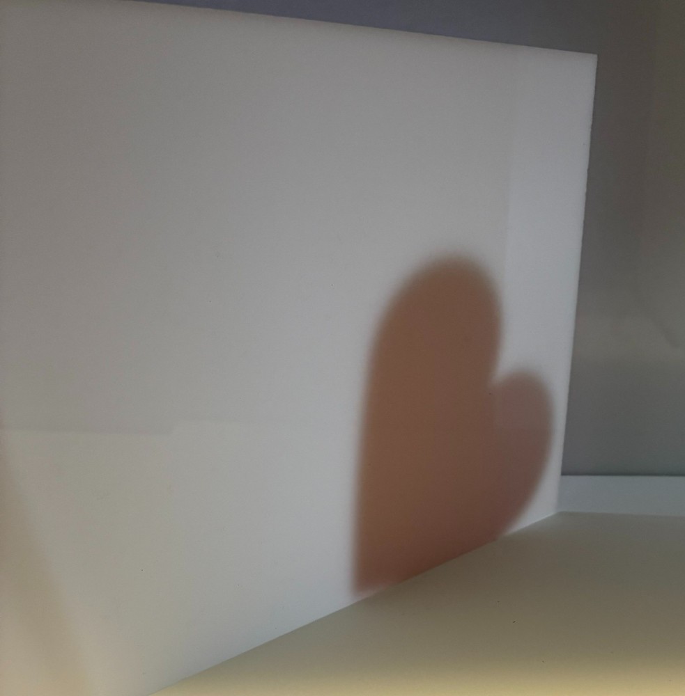Acrylic Plexiglass Plastic Sheet-1/8" (3mm) thick-White Translucent-8" x 12"