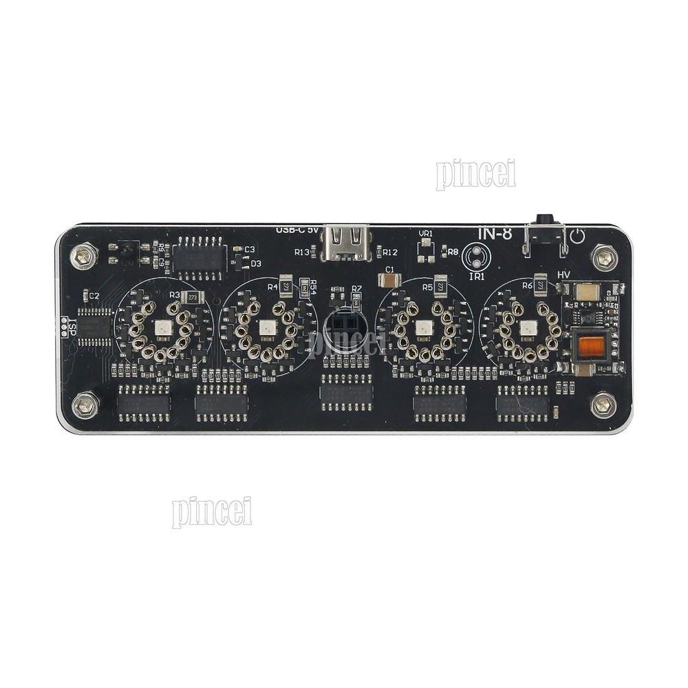 IN-8 4-Digit Advanced Version Nixie Tube Clock w/ LED Backlight Remote Control