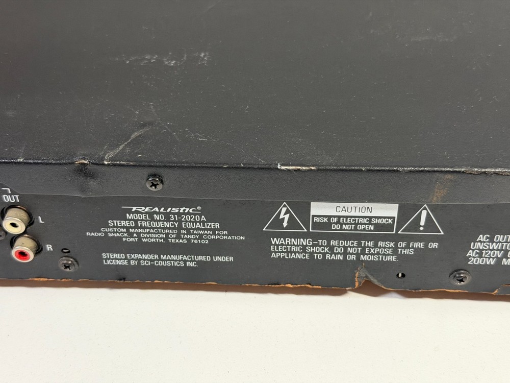 Realistic 31-2020A Dual 10 Band Stereo Frequency Equalizer -TESTED
