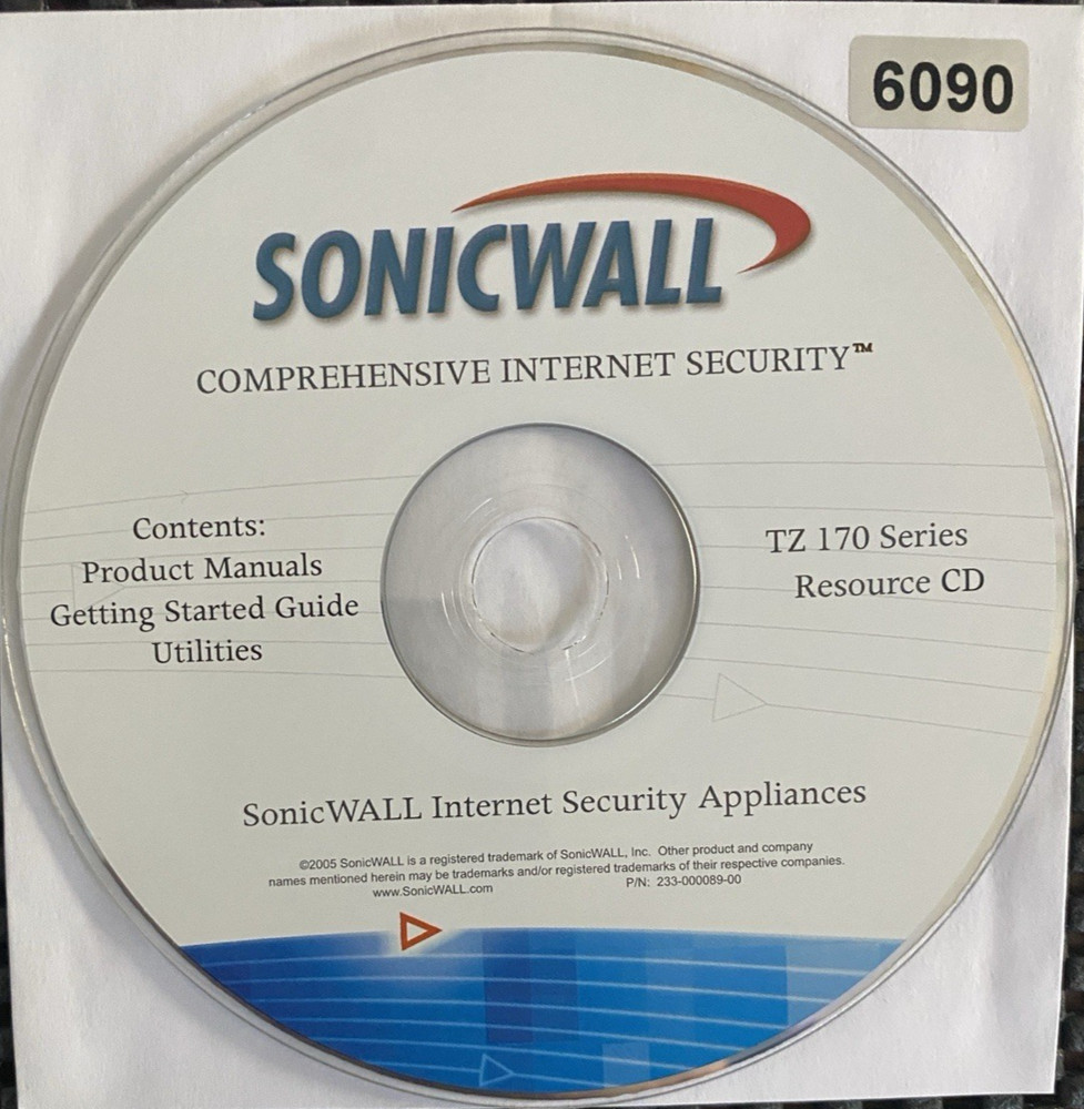 VINTAGE SOFTWARE | SONICWALL TZ 170 SERIES RESOURCE CD AND UTILITIES