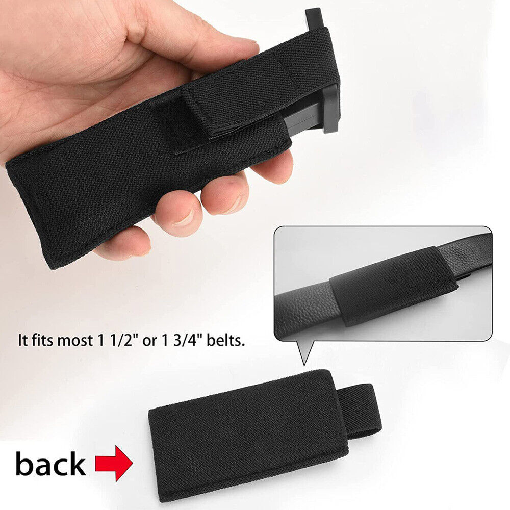 2Pcs Concealed Carry Elastic Horizontal Single Magazine Pouch Pistol Mag Holder