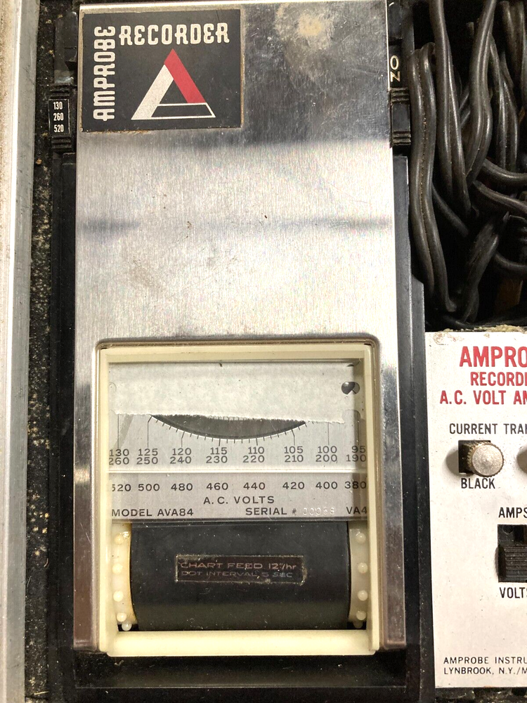 AMPROBE AC Volt-Ammeter Recorder Model LAVA84 Part No 88-870