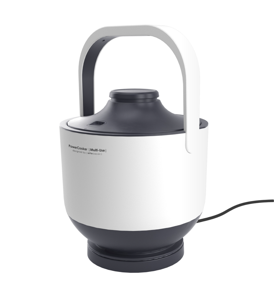 PowerCooker Electric Multi-cooker, Steamer, Modern design, WHITE