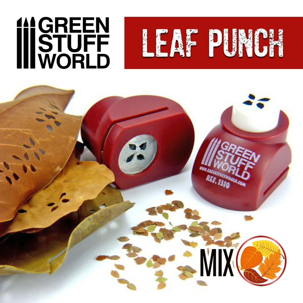 Miniature Leaf Punch - RED - Leave maker tool for dioramas warhammer Leaf Maker