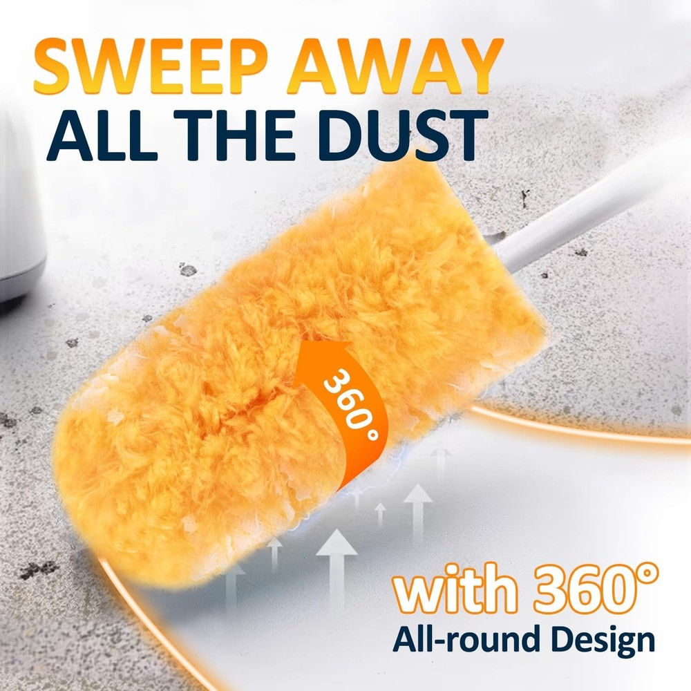 Duster Refills 50 Counts, 360° Heavy Duty Multi Surface Duster Refills for