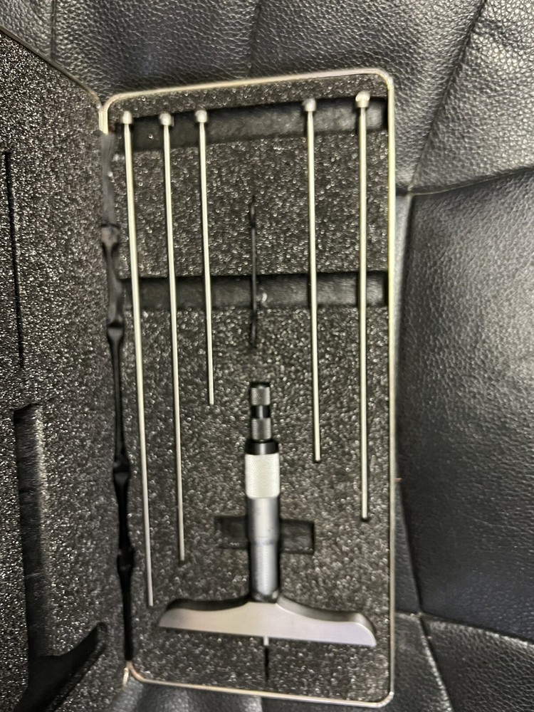 Starrett 445 Depth Micrometer Set - 0-6" Range - 6 Rods - Precision