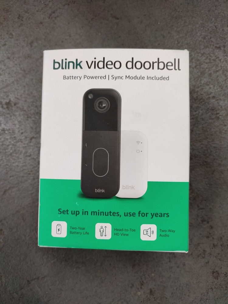 New 2025 Blink Video Doorbell 2nd Gen + Sync Module Core - System