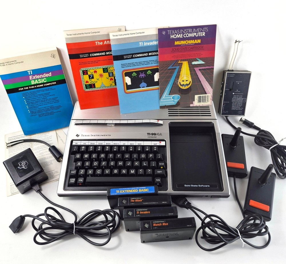 Texas Instruments TI-99/4A Home Computer System Bundle - Tested and Working!
