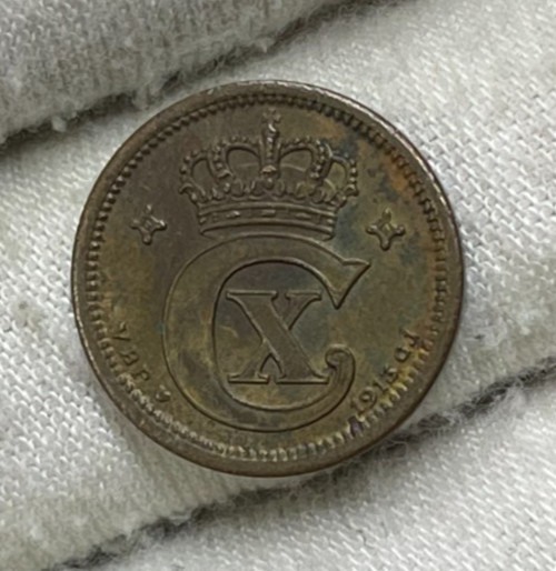 1913 Denmark One Ore Coin