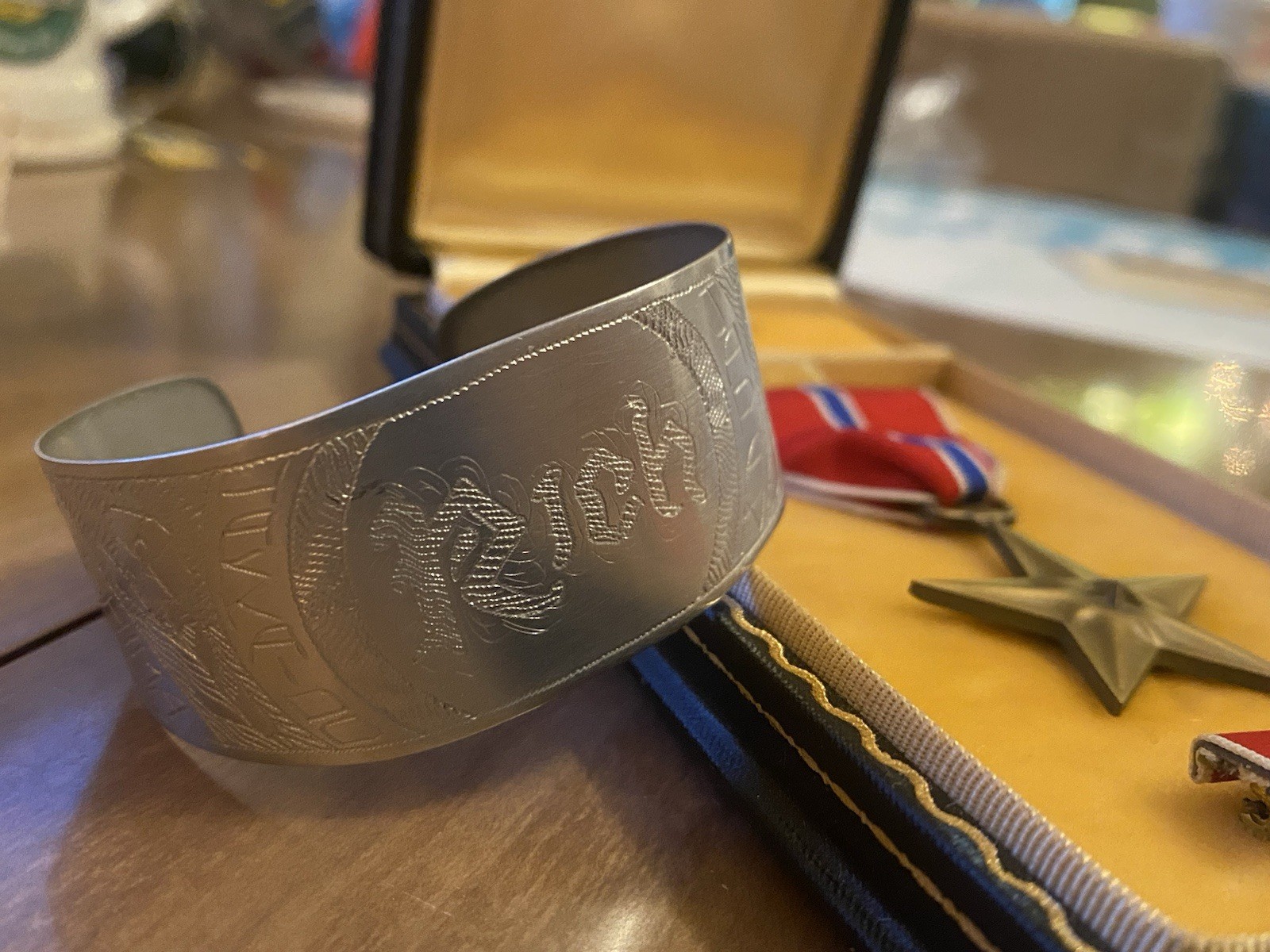 WWII Bronze Star Named & Gov’t Engraved to Irving Richmond w/ Jap Zero Bracelet