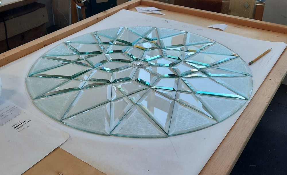 beveled glass window