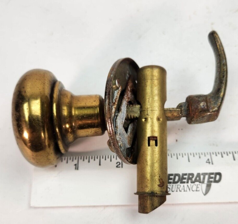 2 Antique Knobs Vintage Door Knobs Handles Spindle Old As Is Restoration Crafts