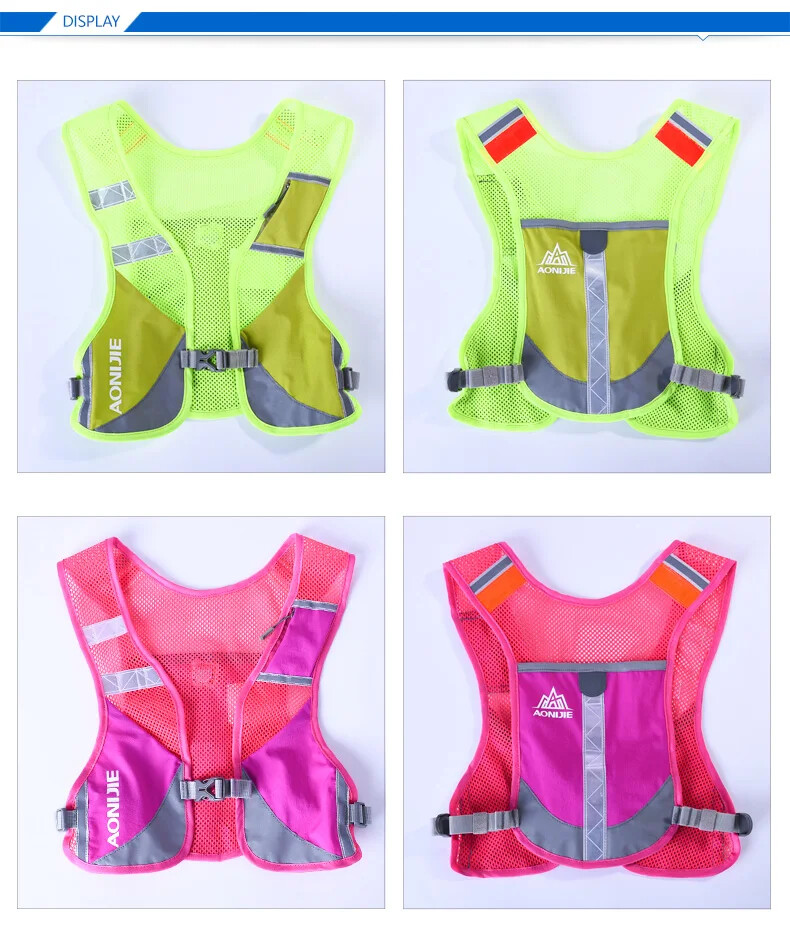 AONIJIE Reflective Hydration Pack Backpack Vest Hiking Camping Running Marathon