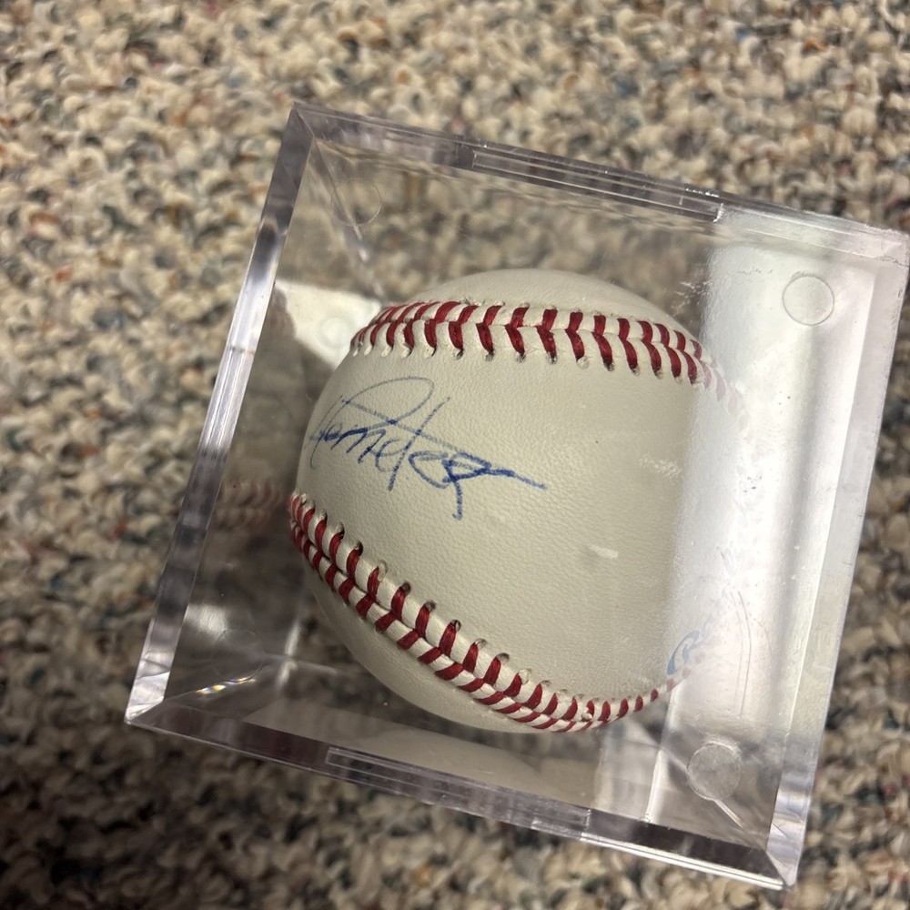 Dom Demeter Autographed Baseball & Case, Phillies