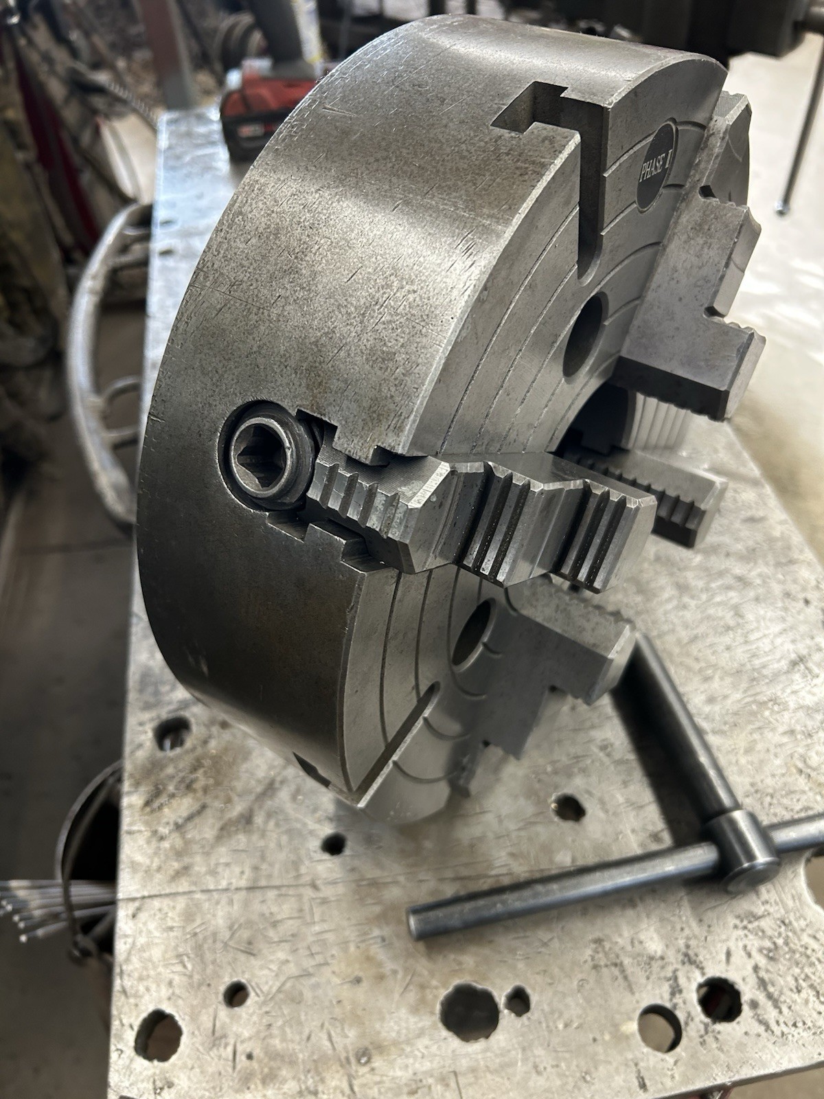 12” 4 Jaw Independent Phase II 2 Lathe Chuck Plain Back