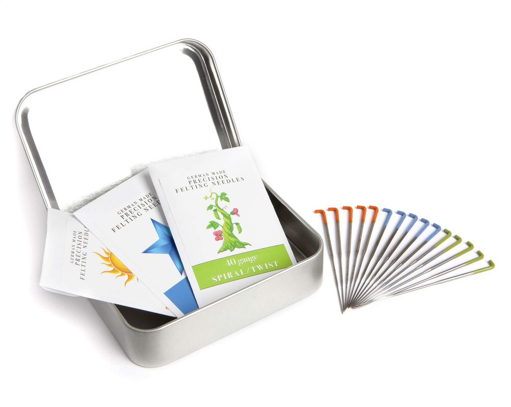 Felting Needles Set Set mixed Sizes include Storage Tin mixed In