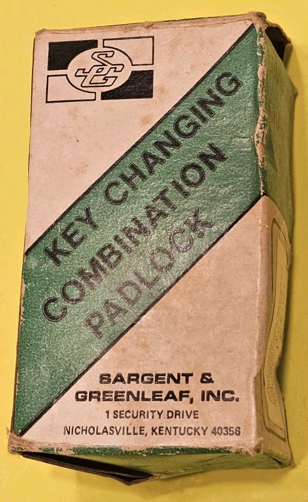 HIGH SECURITY PADLOCK COMBINATION SARGENT & GREENLEAF 8077 LOCK RARE