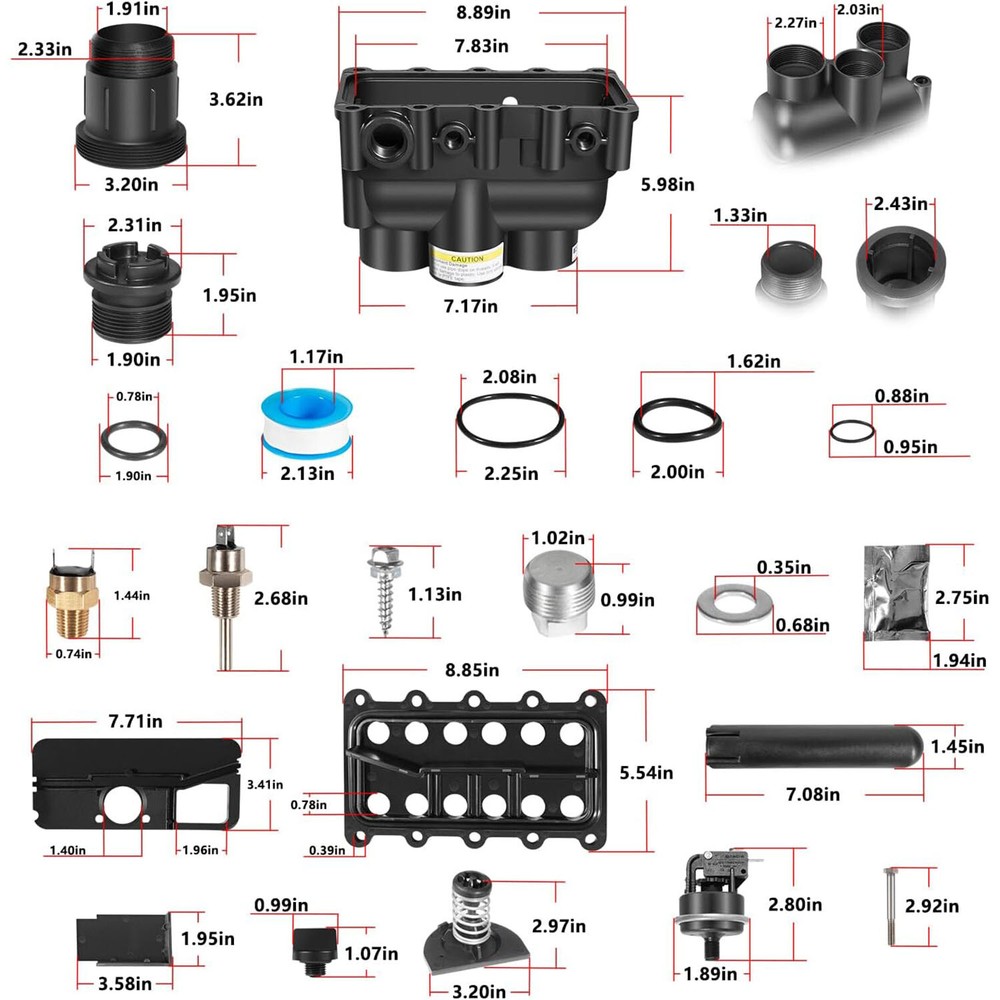 77707-0016 Manifold Kit for MasterTemp/Max-E-Therm 400 Pentair