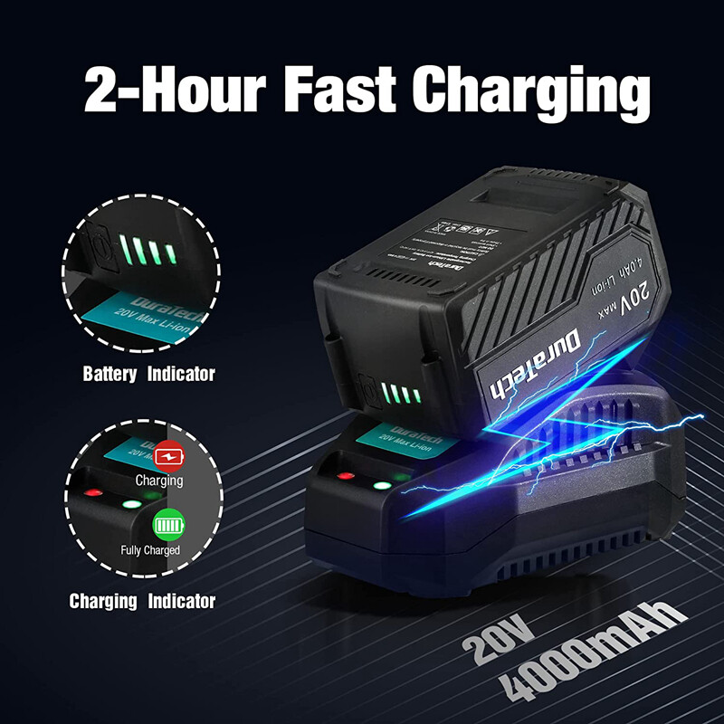 DURATECH 20V Cordless Impact Wrench Sets 1/2" Brushless Impact Driver 600 Ft-Lbs