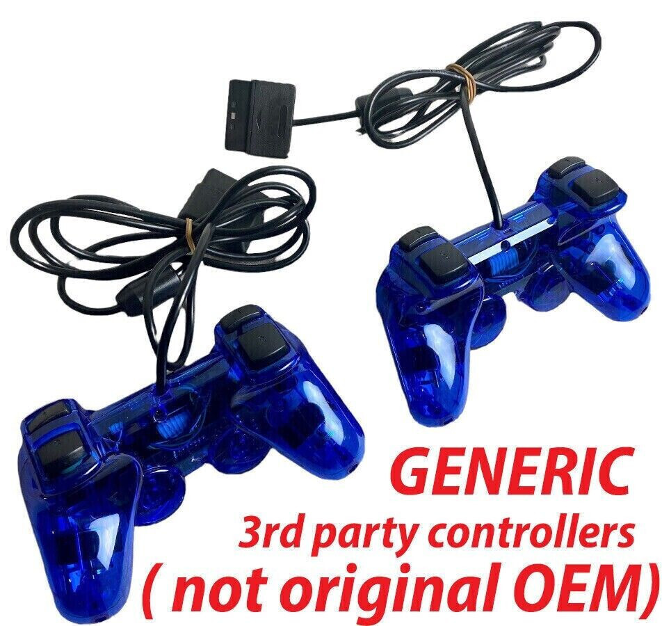 2x Controller For Sony PS2 Wired Vibration Game Joystick Joypad