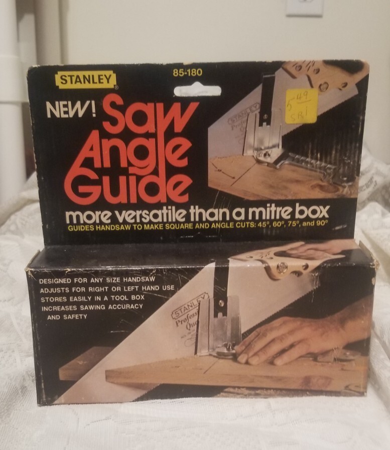 STANLEY SAW ANGLE GUIDE #85-180 - Complete With Box & Instructions Vintage NOS
